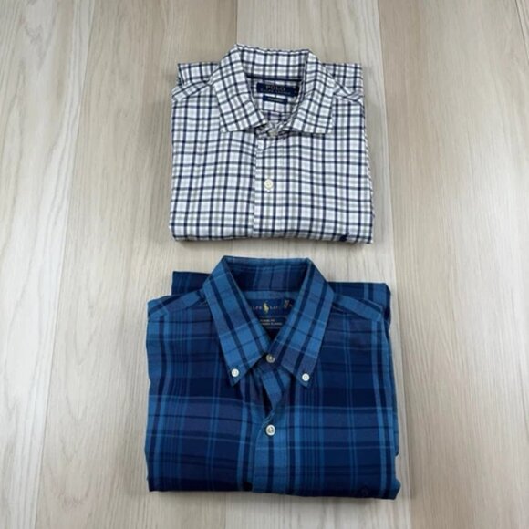 Lauren Ralph Lauren Other - Polo Ralph Lauren Classic Fit Performance Flannel Shirts Mens M Medium Set Of 2